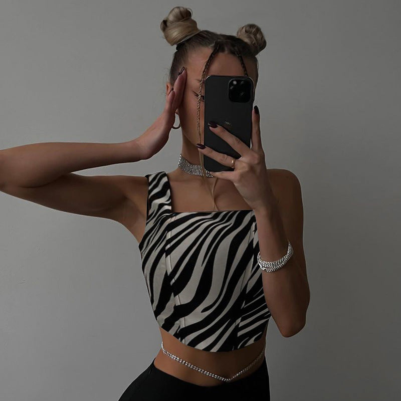 Printing And Slim Croptop