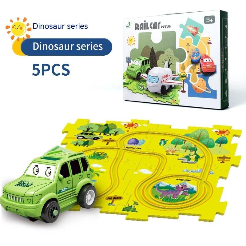 Children Puzzle Electric Car Automatic Rail City Scene Construction Education Toy Gift
