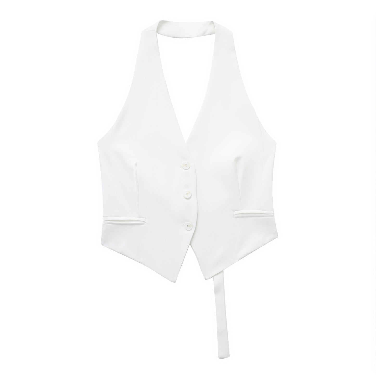 Backless Hanging Collar Vest Jacket
