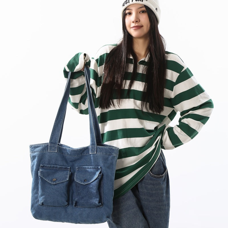 Retro Denim Shoulder Bag