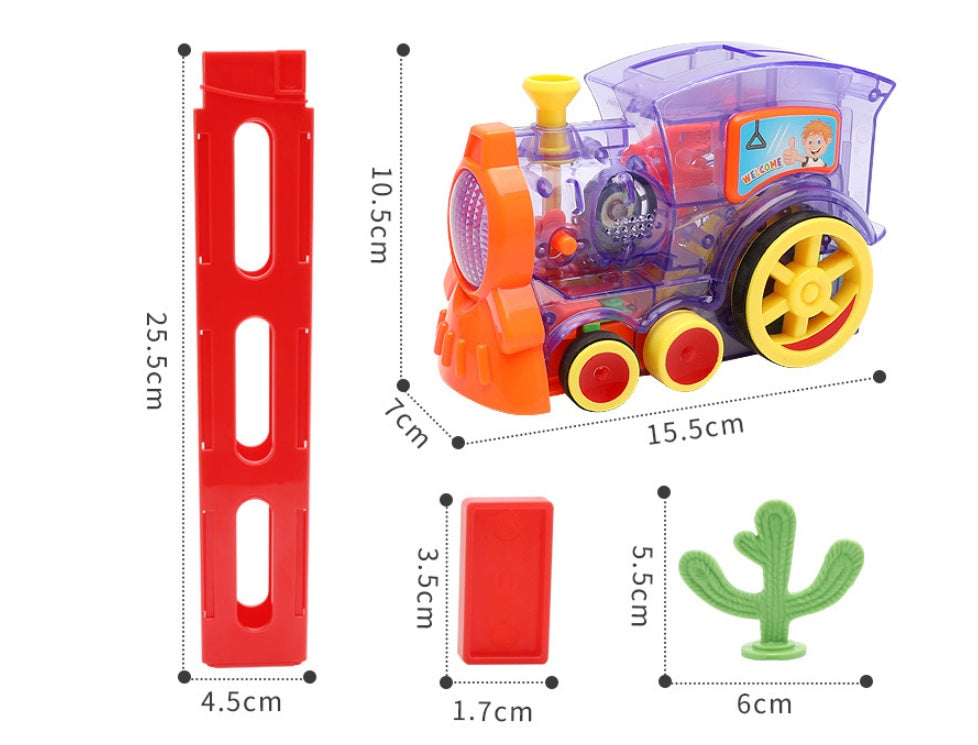 Domino Train Toys Car Puzzle Electric Building Blocks Train Toy