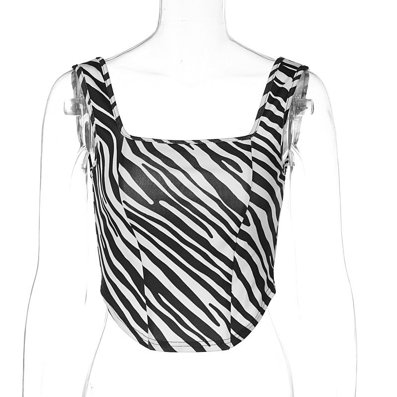 Printing And Slim Croptop