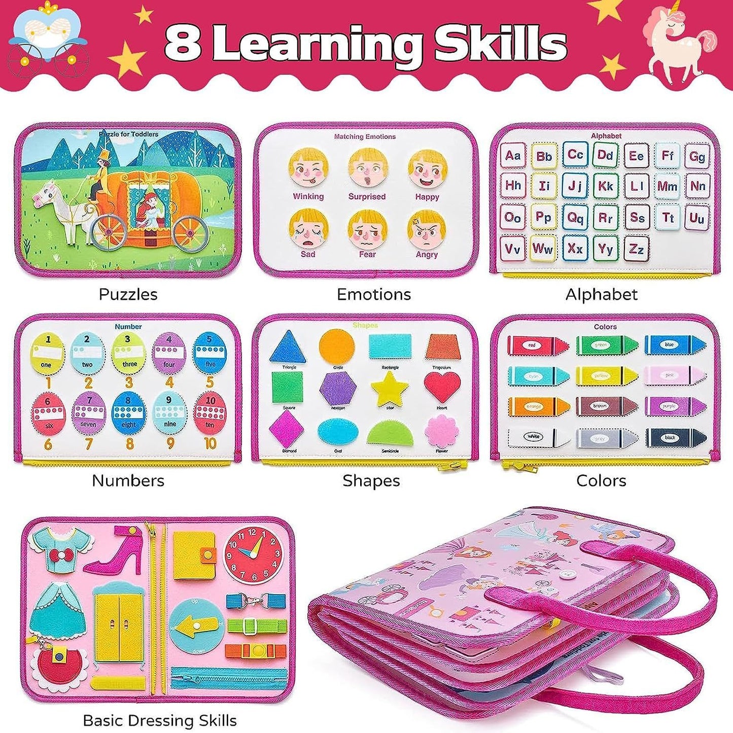 Early Childhood Educational Toys Felt Busy Board