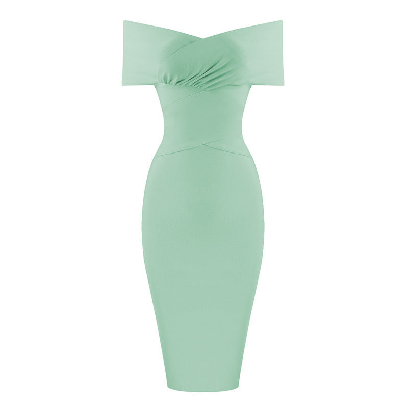 Elegant Slim-fit Off-shoulder Dress