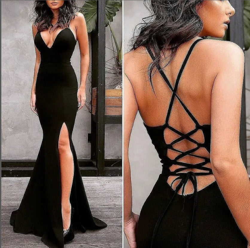 Loose Fit Sexy Slit Thigh Camouflage Dress