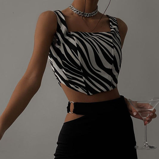 Printing And Slim Croptop