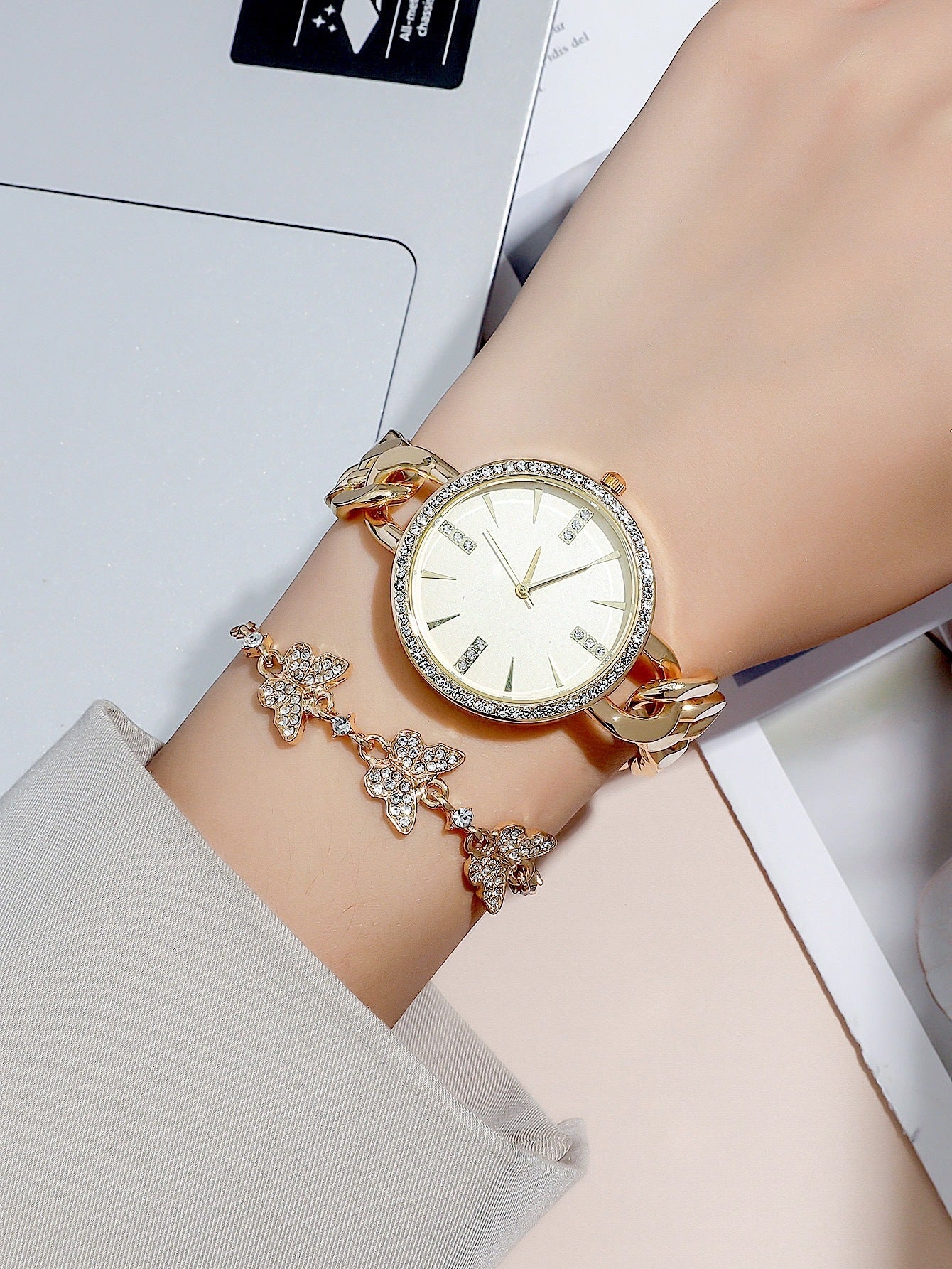 Wrist Watch Simple Thin Strap Bracelet