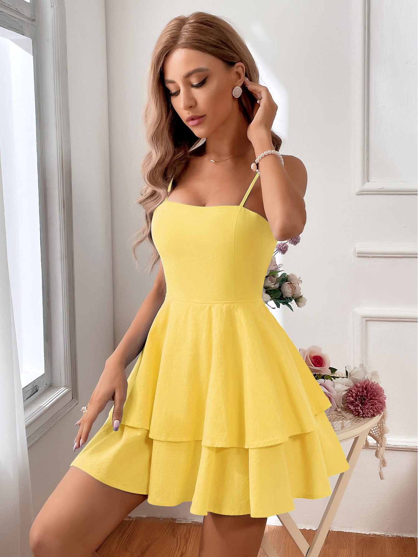 Backless Bow Tie Tied Short Sexy Suspender Dress