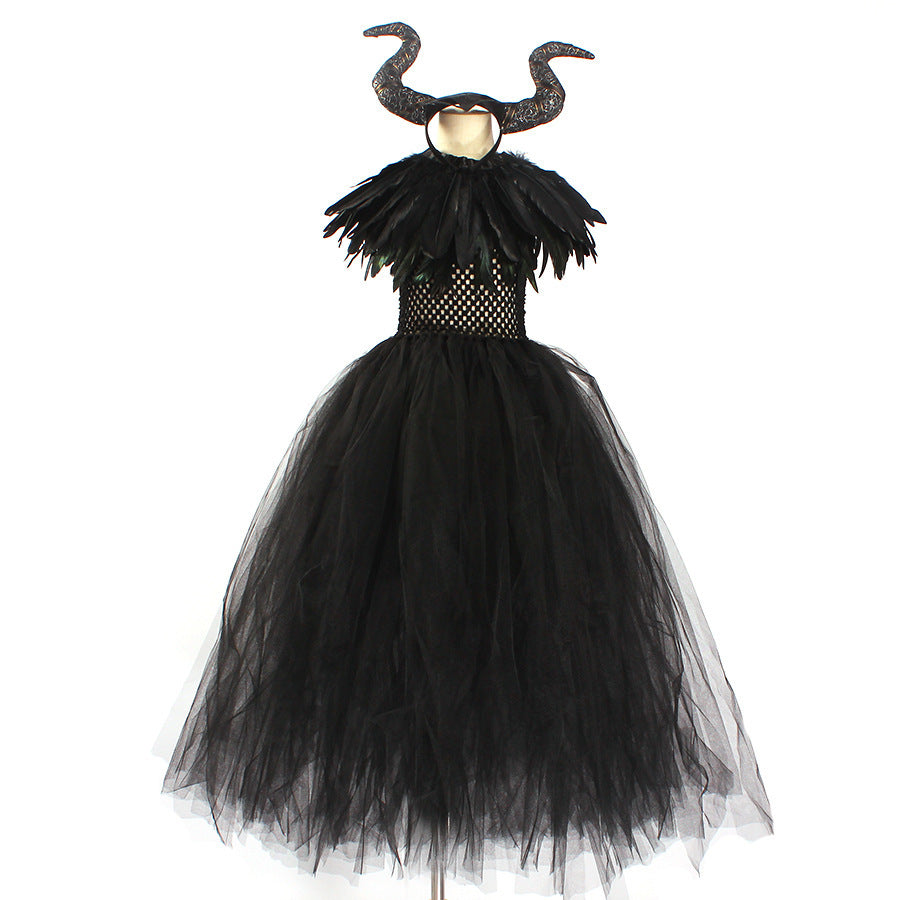 Black Mesh Dress Performance Costume