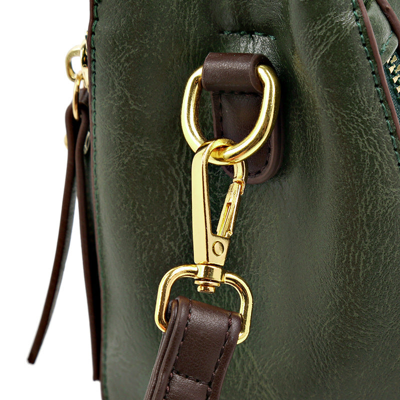 Leather Textured Handbag Shoulder Crossbody