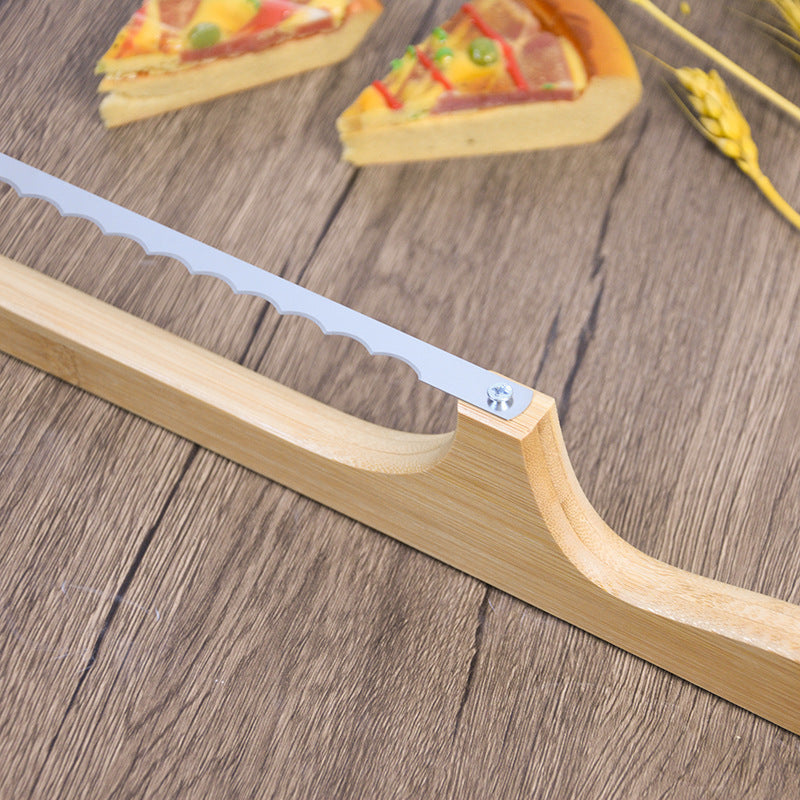 Wooden Cutting Serrated Bread Knife