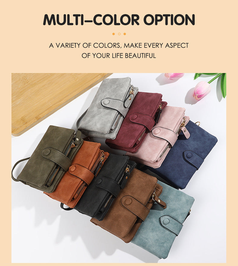 Soft Leather Off Multi-slot Wallet And Coin Purse