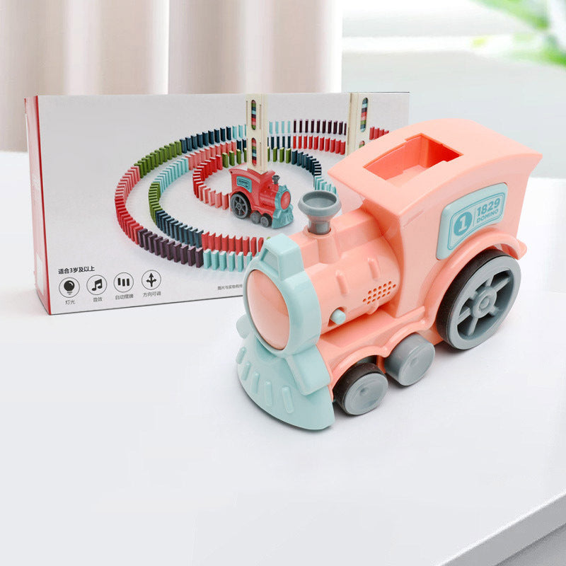 Domino Train Toys Car Puzzle Electric Building Blocks Train Toy