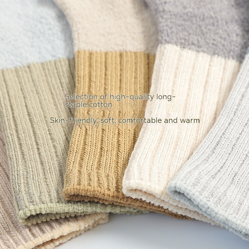 Cotton Thickened Fleece Lined Socks