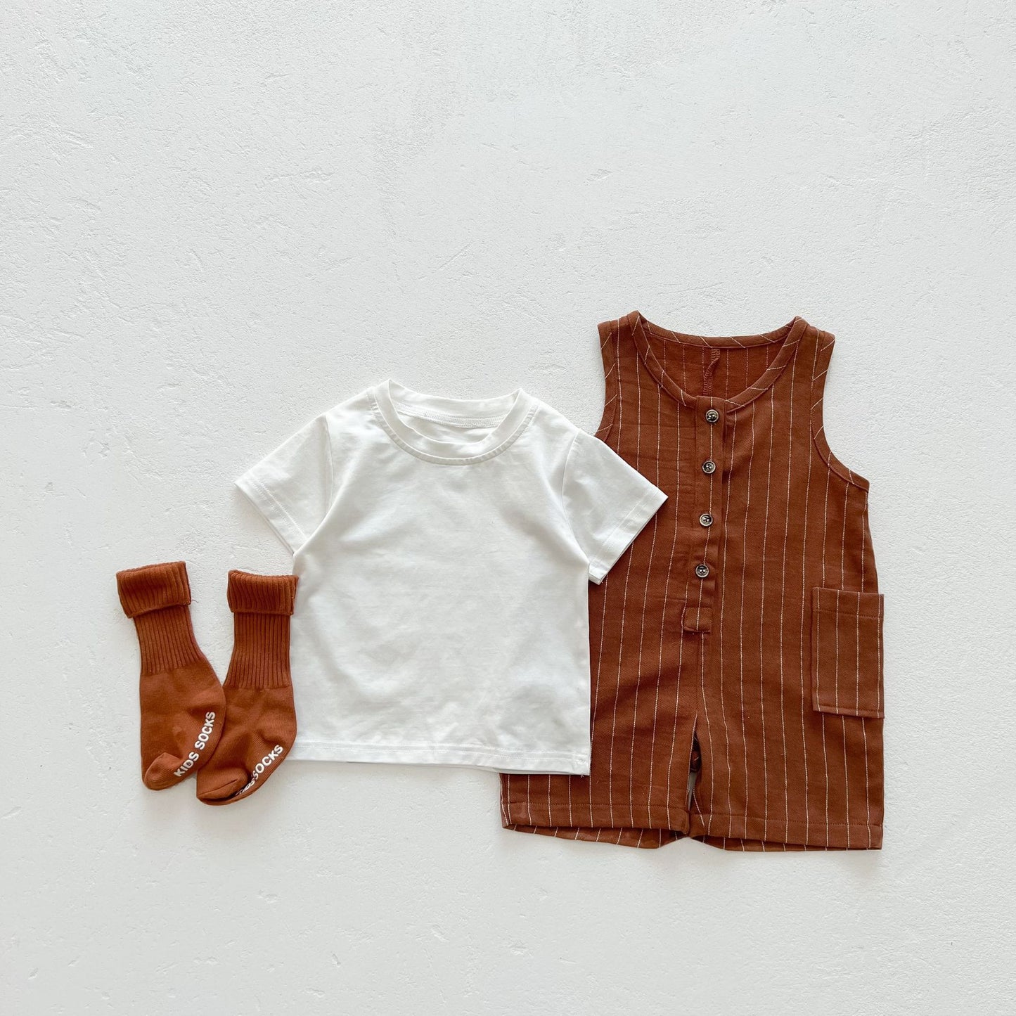 Short Sleeve Jacket Baby Bib Suit