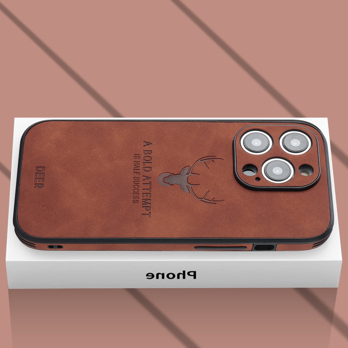 Phone Case Deer Head Built-in Magnetic