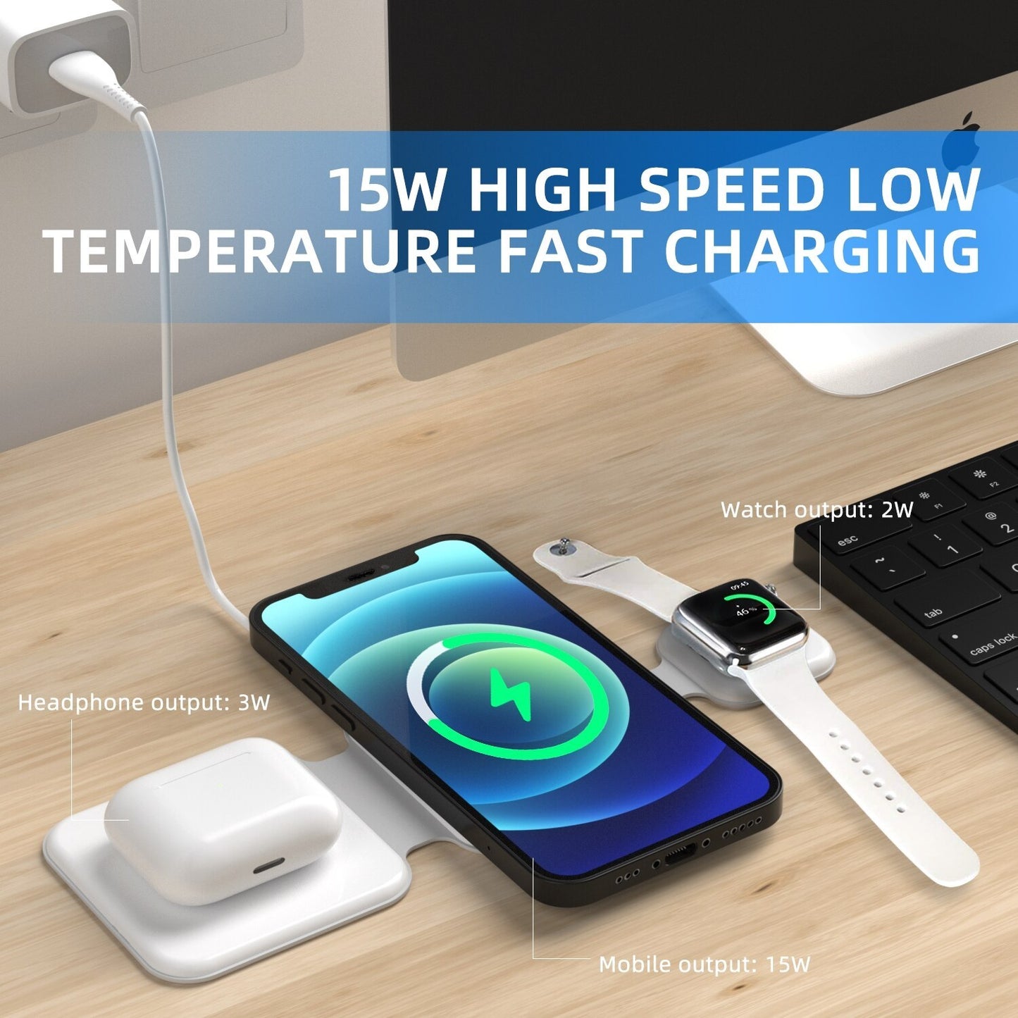 Magnetic Foldable Wireless Charger Multi-device