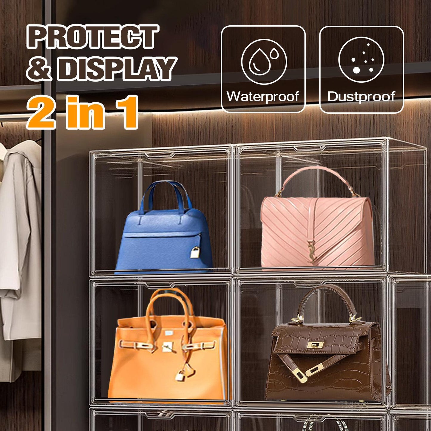 Transparent Stackable Handbag Display