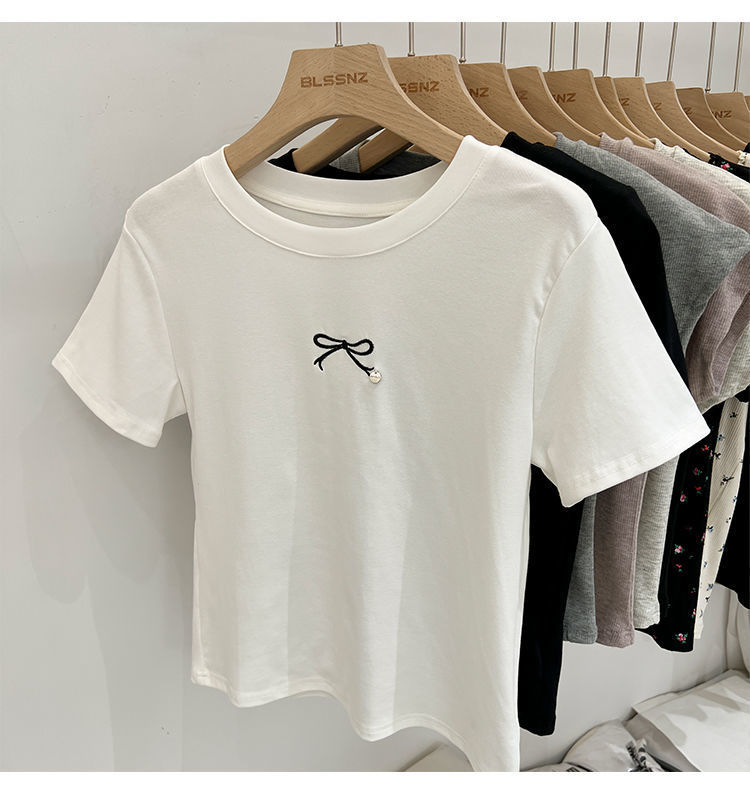 Bow Print Chic Cropped Top