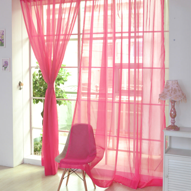 Mesh Curtains Transparent Color Ready-made Curtain