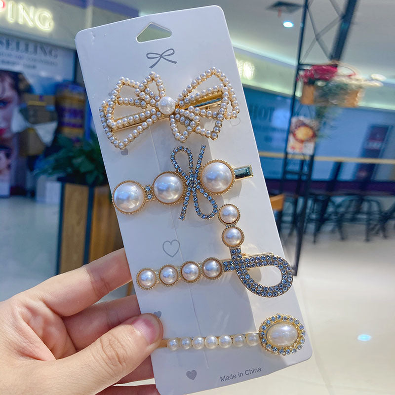 Hairpin Rhinestone Pearl