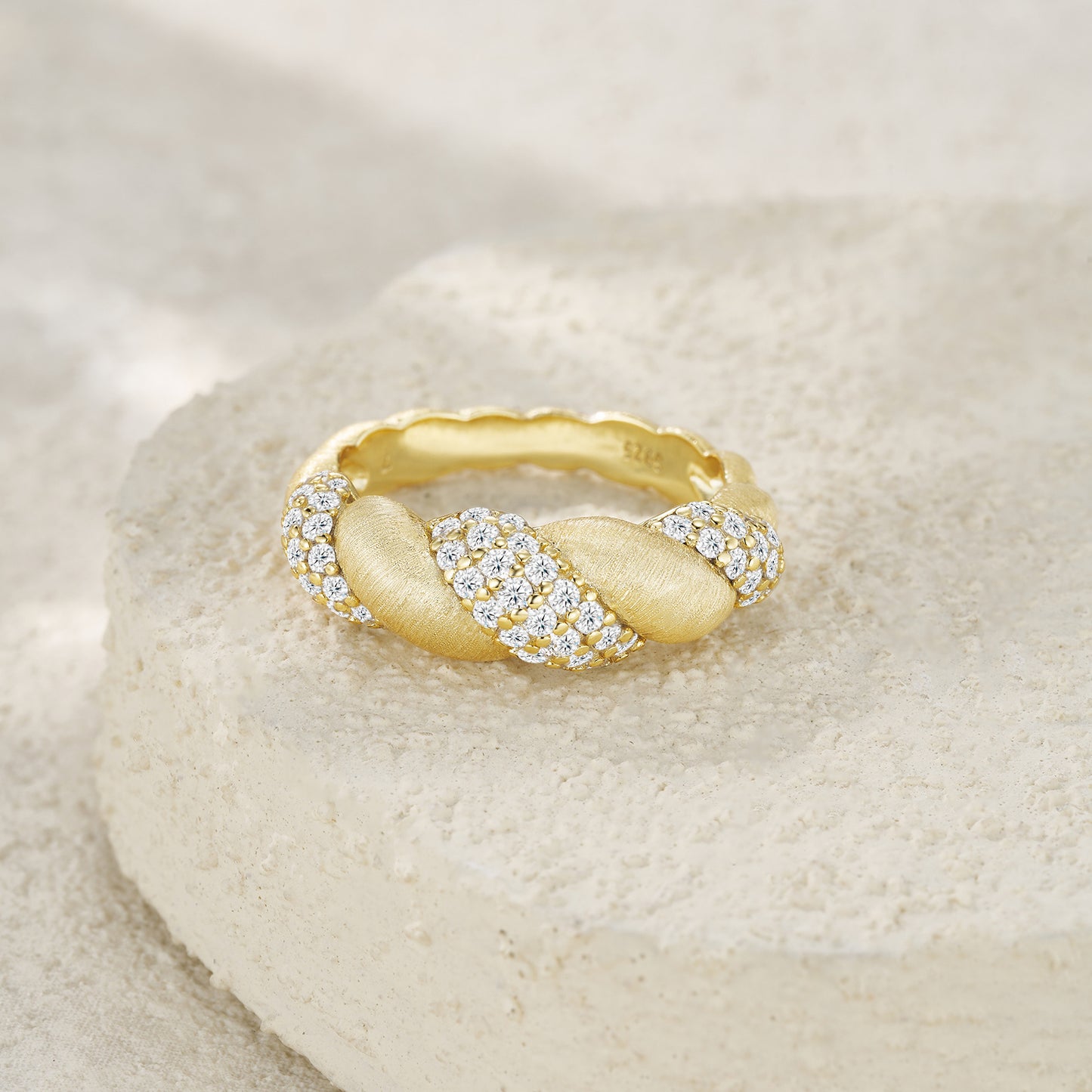 Sterling Silver And Gold-plated Diamond