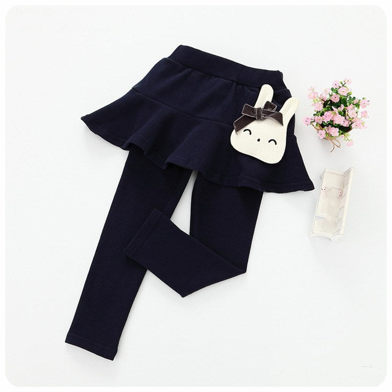 Girls Leggings Cotton Lace Skirt Pants