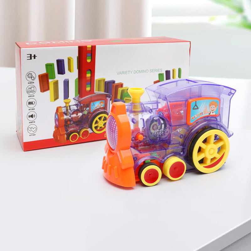 Domino Train Toys Car Puzzle Electric Building Blocks Train Toy