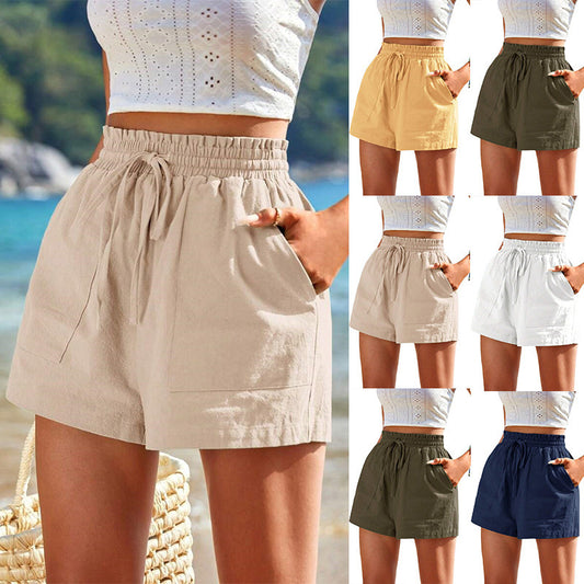 Shorts Pocket High Waist Wide Leg short
