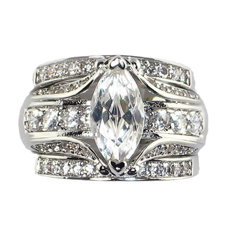 Design Zircon Inlaid Ring