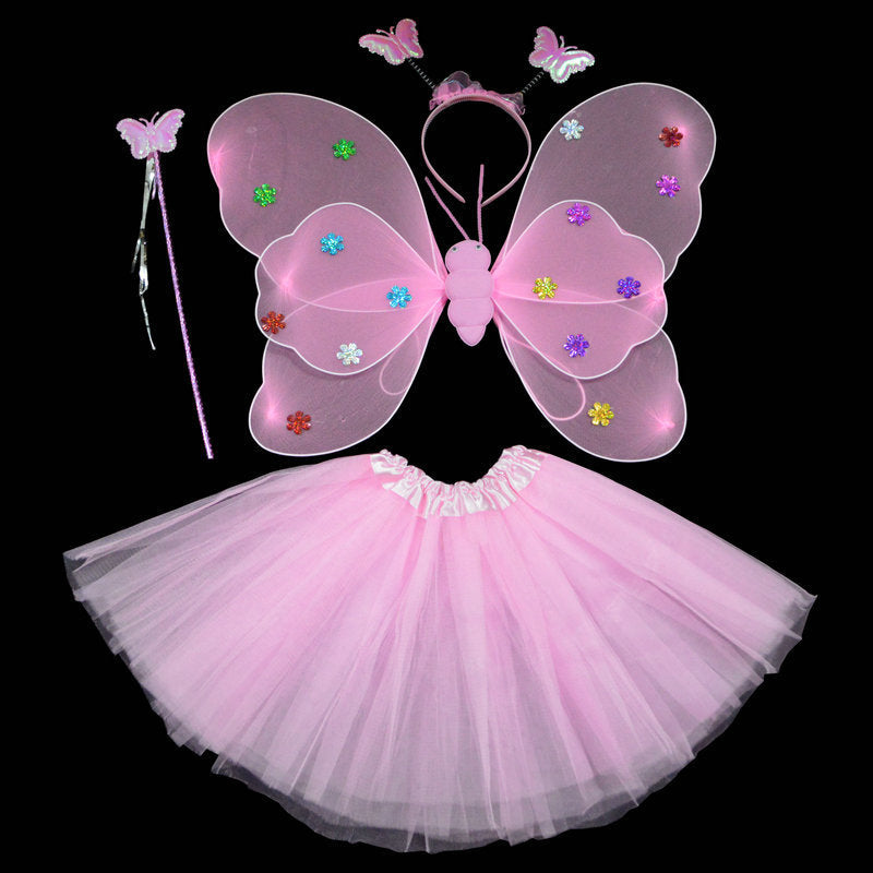 Angel Butterfly Wings Skirt Fairy Stick Suit