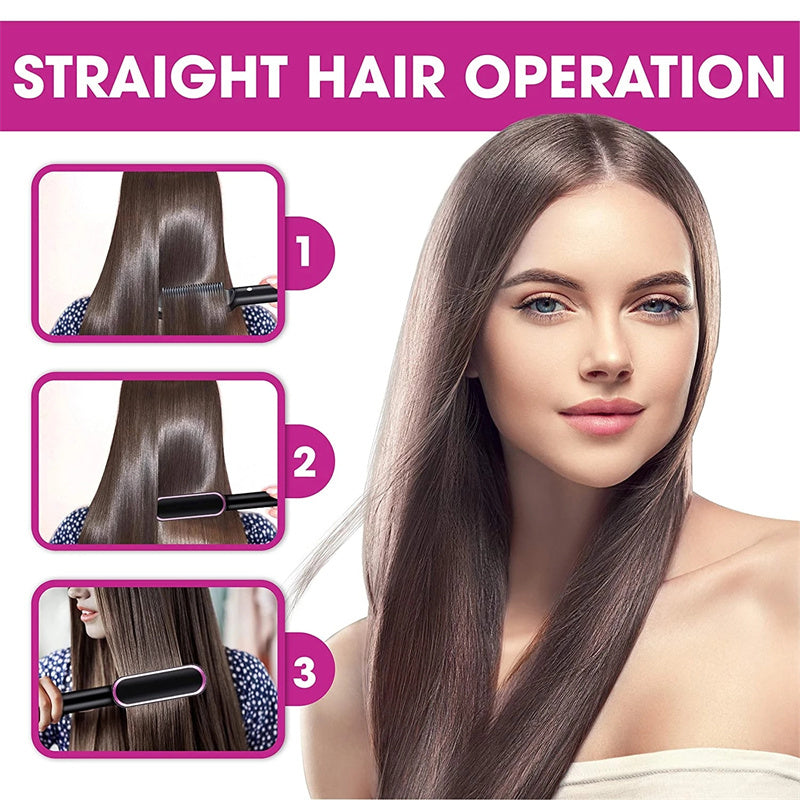 New 2 In 1 Hair Straightener Hot Comb  Dual-purpose Electric Hair Brush