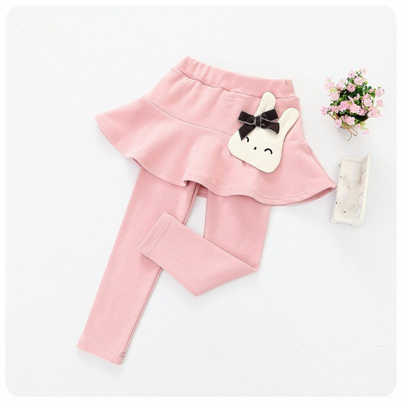 Girls Leggings Cotton Lace Skirt Pants