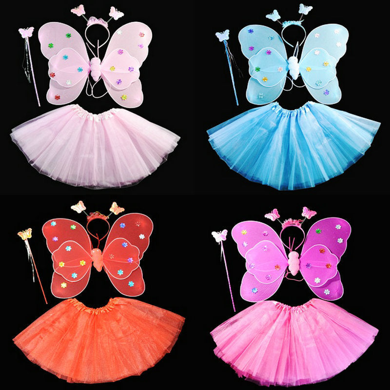 Angel Butterfly Wings Skirt Fairy Stick Suit