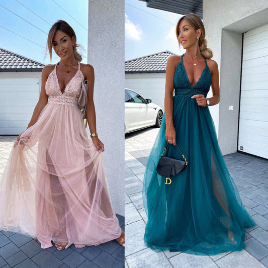 Sleeveless Split Casual Mesh Dress