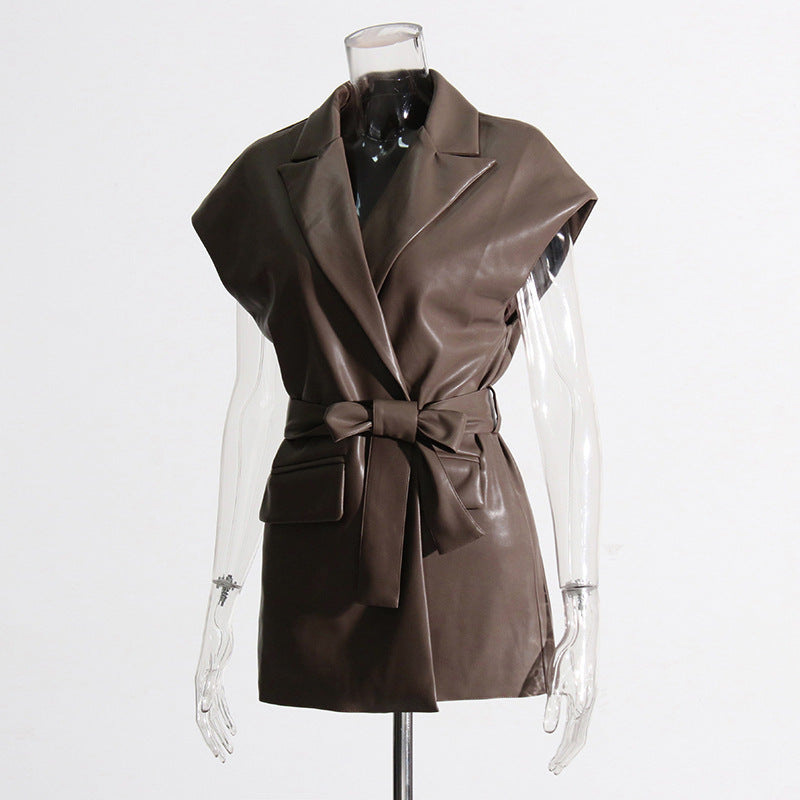 Women's Fashion Retro Leather Vest