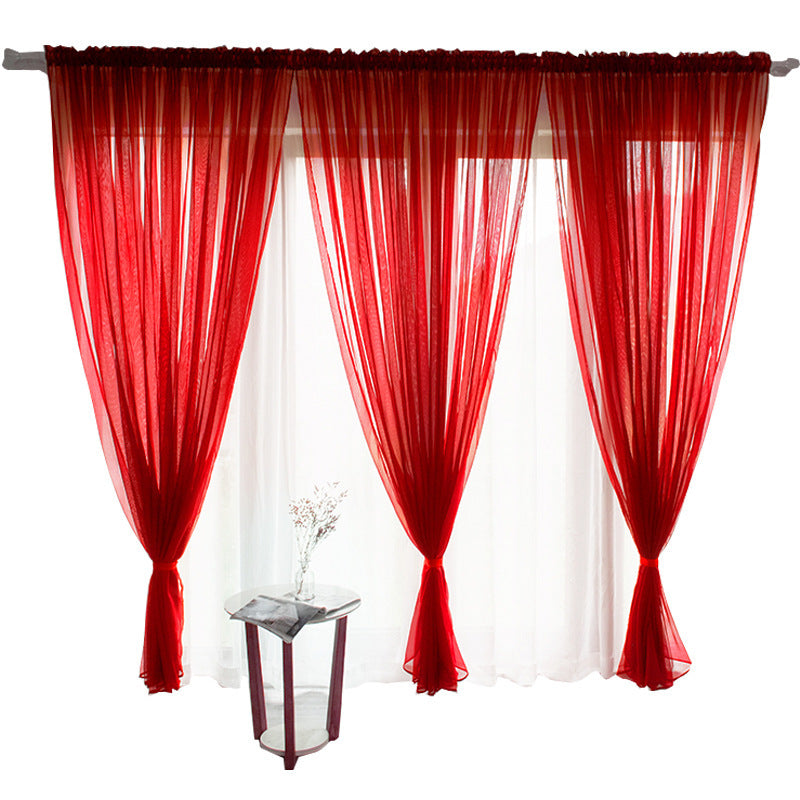 Mesh Curtains Transparent Color Ready-made Curtain
