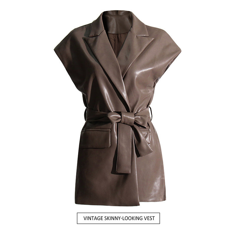 Women's Fashion Retro Leather Vest