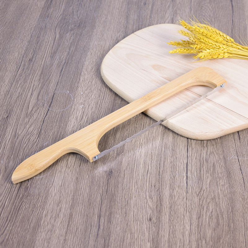 Wooden Cutting Serrated Bread Knife