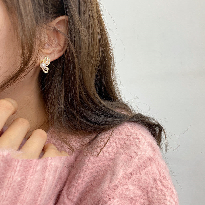 Butterfly Pearl Earrings