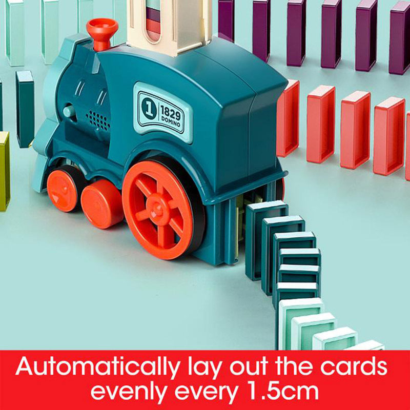 Domino Train Toys Car Puzzle Electric Building Blocks Train Toy