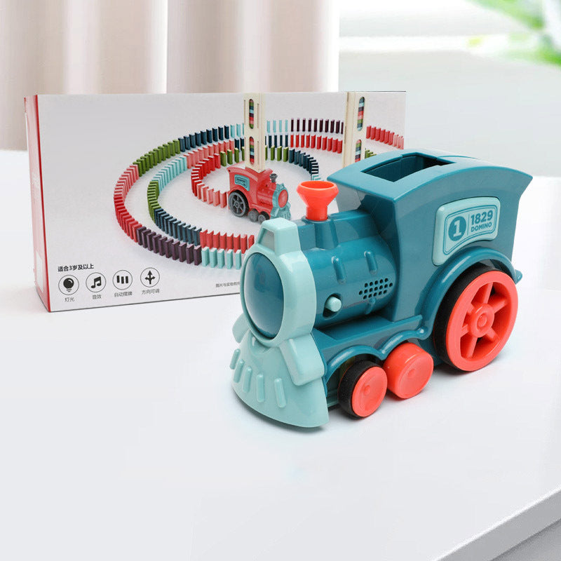 Domino Train Toys Car Puzzle Electric Building Blocks Train Toy