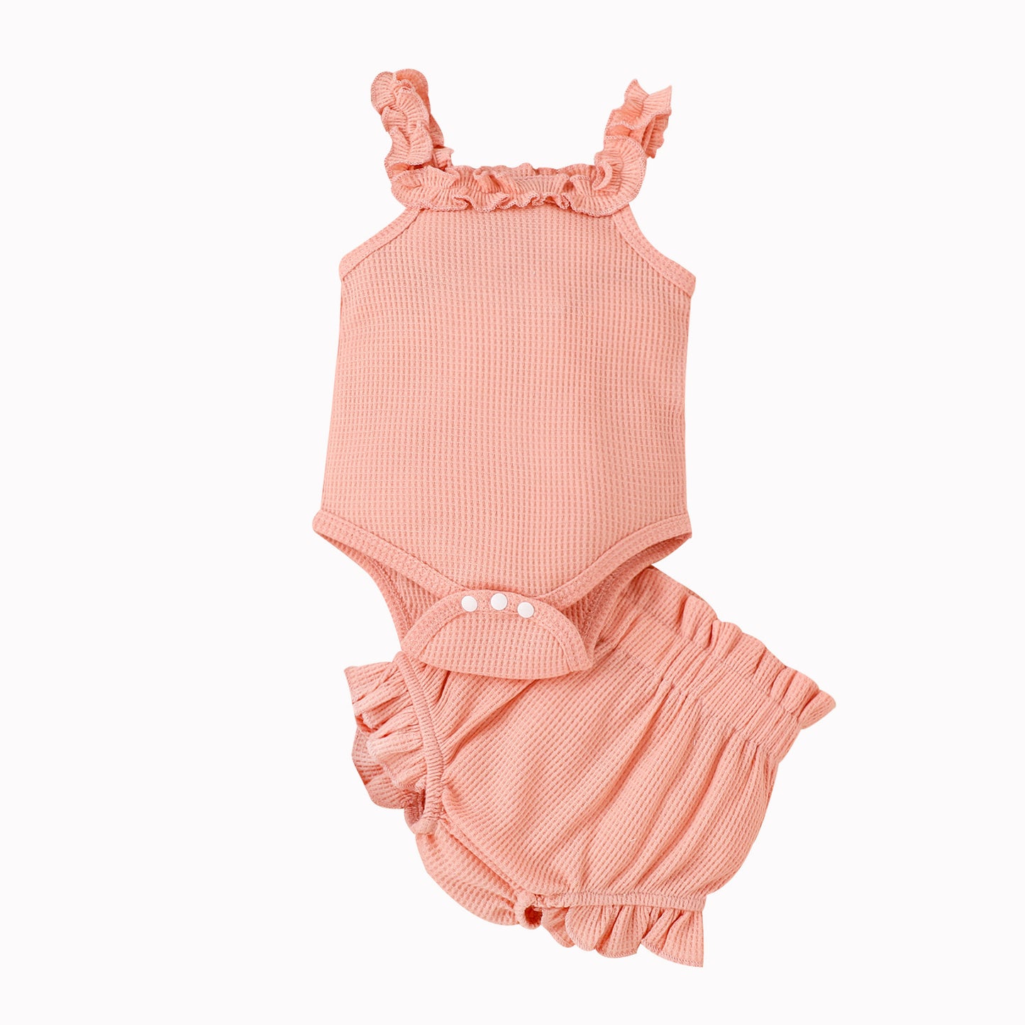 Suit Waffle Sling Romper Shorts