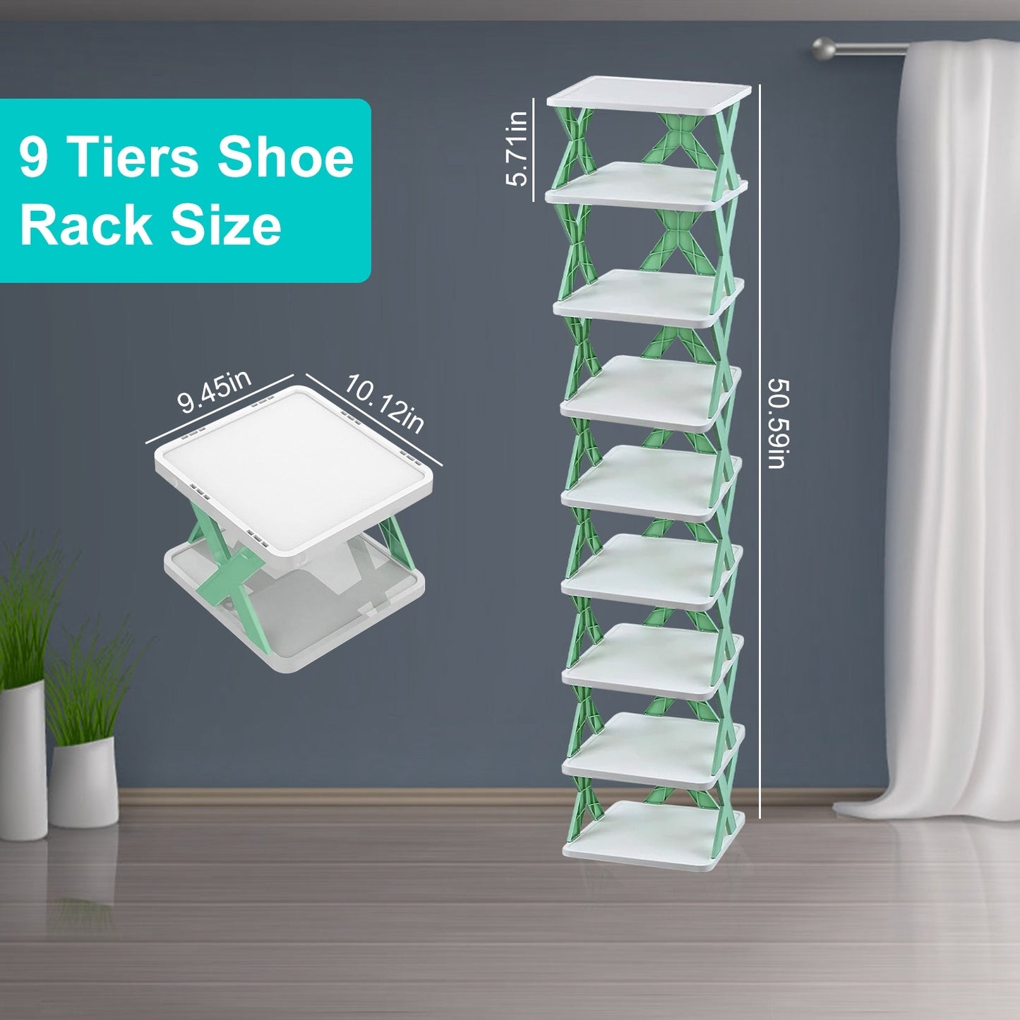 Shoe Rack Plastic Vertical Shoe Organizer