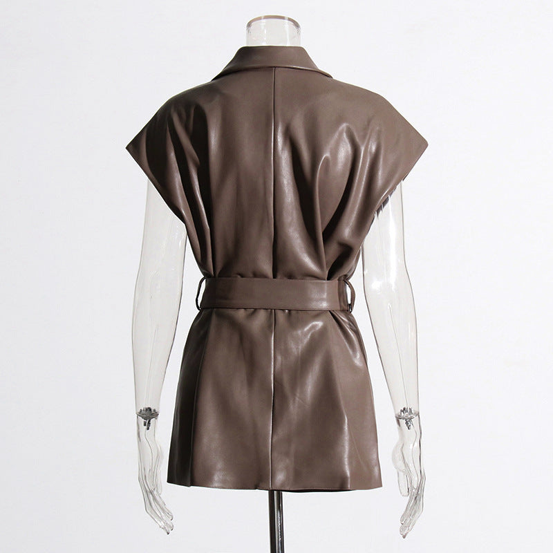 Women's Fashion Retro Leather Vest