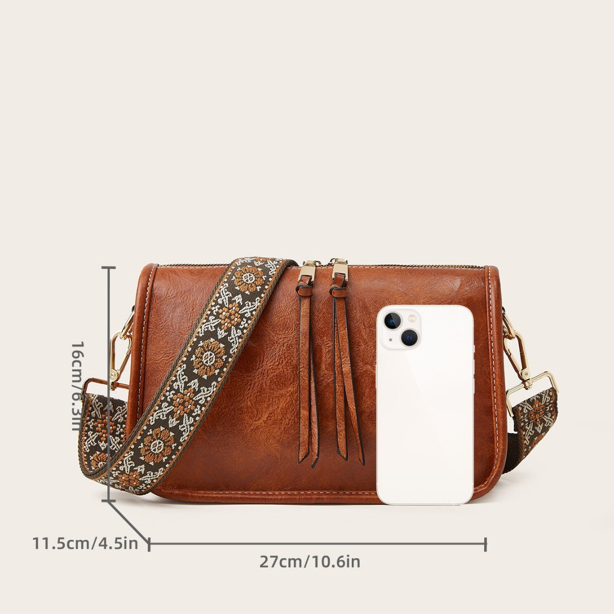 Bohemian Wide Shoulder Strap Crossbody