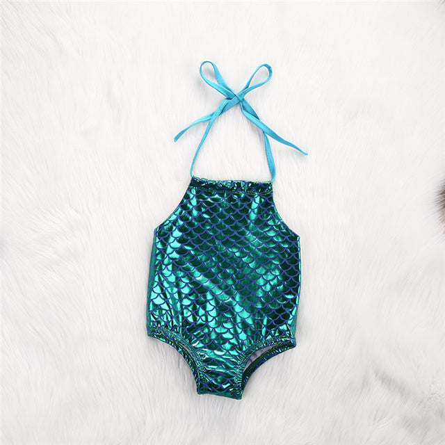 Mermaid One Piece Swimsuit Baby Girl Bikini