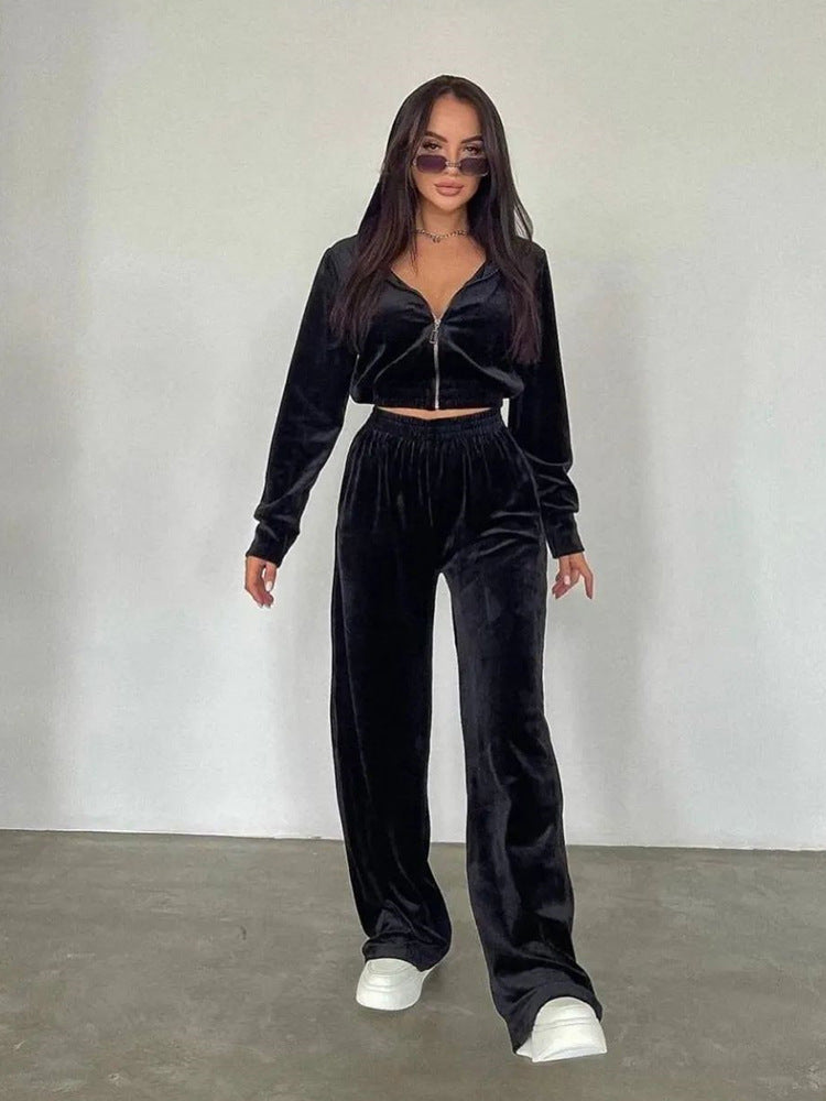 Women's Long-sleeved Lapel Zipper Cardigan Sweater