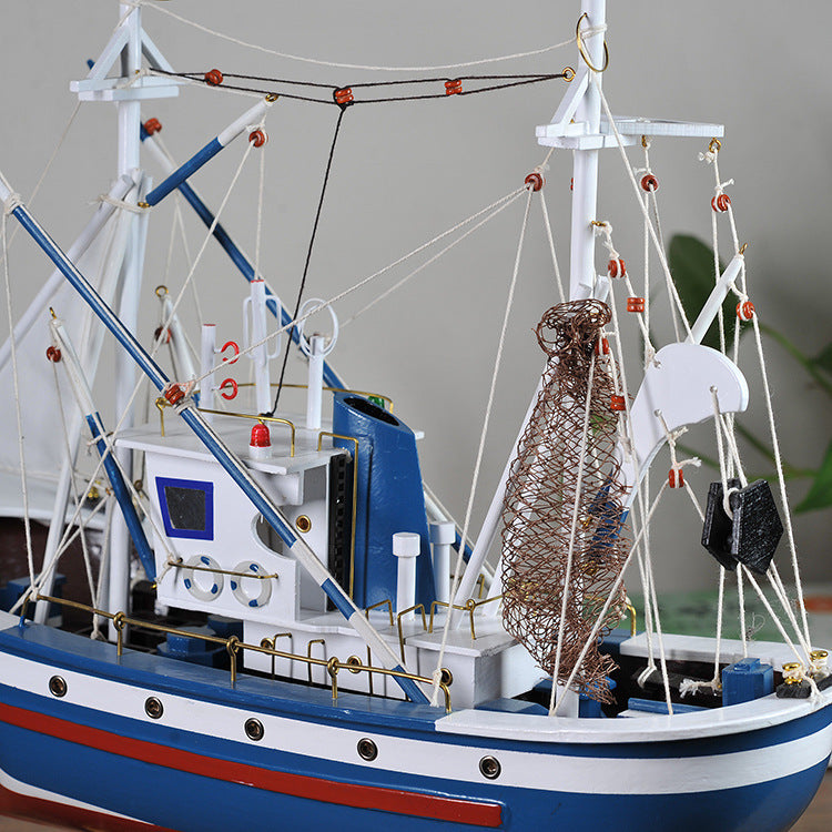 Wooden Home Accessories Fish Boat Crafts