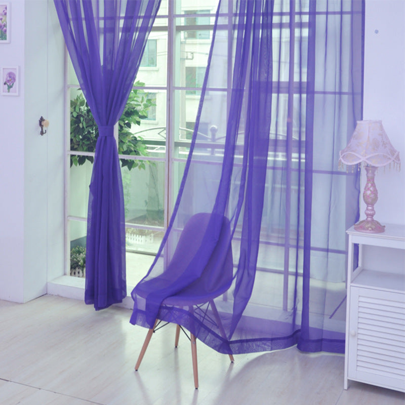 Mesh Curtains Transparent Color Ready-made Curtain